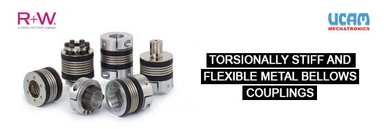 Torsionally stiff and flexible metal bellows couplings
